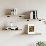Plăci bibliotecă, 4 buc, stejar sonoma, 60 x 30 x 1,5 cm, PAL GartenMobel Dekor