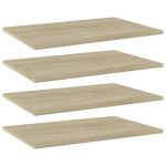 Plăci bibliotecă, 4 buc, stejar sonoma, 60 x 40 x 1,5 cm, PAL GartenMobel Dekor