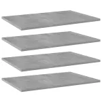 Plăci bibliotecă, gri beton, 4 buc, 60 x 40 x 1,5 cm, PAL GartenMobel Dekor