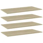 Plăci bibliotecă, stejar sonoma, 4 buc, 80 x 20 x 1,5 cm, PAL GartenMobel Dekor