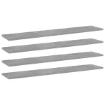 Plăci bibliotecă, gri beton, 4 buc, 100 x 20 x 1,5 cm, PAL GartenMobel Dekor