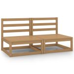 Canapele de mijloc de grădină 2 buc. maro miere lemn masiv pin GartenMobel Dekor