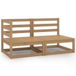 Set mobilier de grădină, 2 piese, maro miere, lemn masiv de pin GartenMobel Dekor