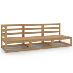Set mobilier de grădină, 3 piese, maro miere, lemn masiv de pin GartenMobel Dekor