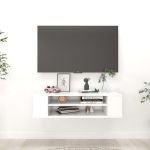 Dulap TV suspendat, alb, 100x30x26,5 cm, PAL GartenMobel Dekor