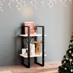 Bibliotecă cu 2 rafturi, alb, 40x30x70 cm, lemn masiv de pin GartenMobel Dekor