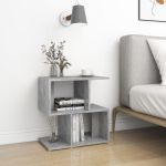 Noptiere, 2 buc., gri beton, 50x30x51,5 cm, PAL GartenMobel Dekor