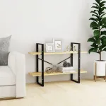 Bibliotecă cu 2 rafturi, 100x30x70 cm, lemn masiv de pin GartenMobel Dekor