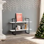 Bibliotecă cu 2 rafturi, alb, 100x30x70 cm, PAL GartenMobel Dekor