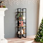 Bibliotecă cu 4 rafturi, 40x30x140 cm, lemn masiv de pin GartenMobel Dekor