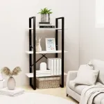 Raft de depozitare, alb, 60x30x105 cm, lemn masiv de pin GartenMobel Dekor