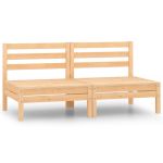 Canapele de mijloc pentru grădină, 2 buc., lemn masiv de pin GartenMobel Dekor