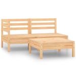 Set mobilier de grădină, 3 piese, lemn masiv de pin GartenMobel Dekor