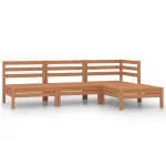 Set mobilier de grădină, 4 piese, maro miere, lemn masiv de pin GartenMobel Dekor
