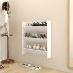Pantofar de perete, alb, 80x18x90 cm, PAL GartenMobel Dekor