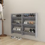 Pantofare de perete, 2 buc., gri beton, 60x18x90 cm, PAL GartenMobel Dekor