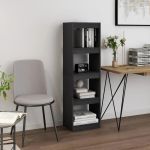 Bibliotecă/Separator cameră, gri, 40x30x135,5 cm, lemn de pin GartenMobel Dekor