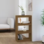 Bibliotecă/Separator cameră, maro miere 60x30x103,5 cm lemn pin GartenMobel Dekor