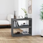 Bibliotecă/Separator cameră gri 80x30x71,5 cm lemn masiv de pin GartenMobel Dekor