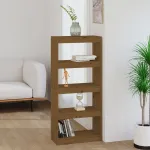 Bibliotecă/Separator cameră maro miere 60x30x135,5 cm lemn pin GartenMobel Dekor