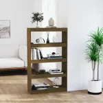 Bibliotecă/Separator cameră maro miere 80x30x135,5 cm lemn pin GartenMobel Dekor