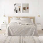 Noptiere, 2 buc., alb, 40x31x50 cm, lemn masiv de pin GartenMobel Dekor