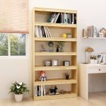 Bibliotecă/Separator cameră, 100x30x200 cm, lemn masiv pin GartenMobel Dekor
