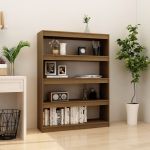 Bibliotecă/Separator cameră maro miere 100x30x135,5 cm lemn pin GartenMobel Dekor