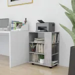 Dulap cu roți, gri beton, 60x35x75 cm, PAL GartenMobel Dekor