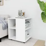 Dulap cu roți, alb, 60x53x72 cm, PAL GartenMobel Dekor