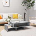 Măsuță de cafea, gri beton, 105x55x32 cm, PAL GartenMobel Dekor