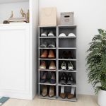 Pantofare, 2 buc., gri beton, 27,5x27x102 cm GartenMobel Dekor