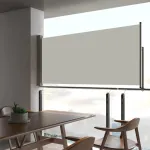 Copertină laterală retractabilă de terasă, crem, 60 x 300 cm GartenMobel Dekor