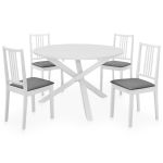 Set mobilier de bucătărie, 5 piese, alb, MDF GartenMobel Dekor