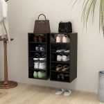 Pantofare, 2 buc., negru, 31,5x35x70 cm, PAL GartenMobel Dekor