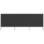 Paravan anti-vânt cu 3 panouri, antracit, 400 x 160 cm, textil GartenMobel Dekor