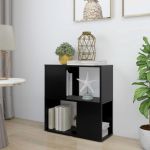Bibliotecă, negru, 60 x 24 x 63 cm, PAL GartenMobel Dekor