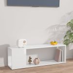 Comodă TV, alb extralucios, 100x24x32 cm, PAL  GartenMobel Dekor