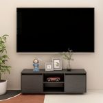 Comodă TV, gri, 110x30x40 cm, lemn masiv de pin GartenMobel Dekor