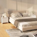 Noptiere, 2 buc., alb, 45x34x44,5 cm, PAL GartenMobel Dekor