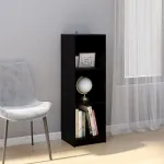 Bibliotecă/Separator cameră negru, 36x33x110 cm, lemn masiv pin GartenMobel Dekor