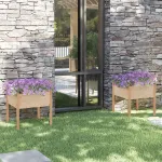 Jardiniere de grădină, 2 buc., 70x70x70 cm, lemn masiv de pin GartenMobel Dekor