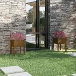 Jardiniere grădină 2 buc. maro miere 50x50x70 cm lemn masiv pin GartenMobel Dekor