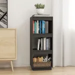 Bibliotecă/Separator cameră gri 40x35x103 cm lemn masiv de pin GartenMobel Dekor