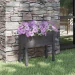 Jardinieră de grădină, gri, 70x31x70 cm, lemn masiv de pin  GartenMobel Dekor
