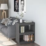 Bibliotecă, gri, 60x35x71 cm, lemn masiv de pin GartenMobel Dekor