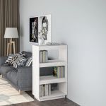 Bibliotecă/Separator cameră alb 60x35x103 cm lemn masiv de pin GartenMobel Dekor