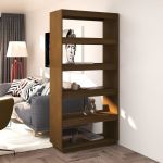 Bibliotecă/Separator cameră, maro miere, 80x35x167 cm lemn pin GartenMobel Dekor