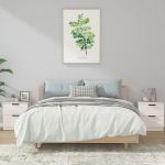 Noptiere, 2 buc., alb, lemn prelucrat GartenMobel Dekor