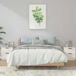 Noptiere, 2 buc., alb, lemn prelucrat GartenMobel Dekor